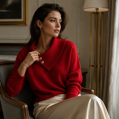 Women's Casual Lazy Style Knit Sweater