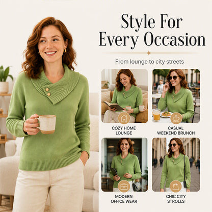 Women's Casual Lazy Style Knit Sweater