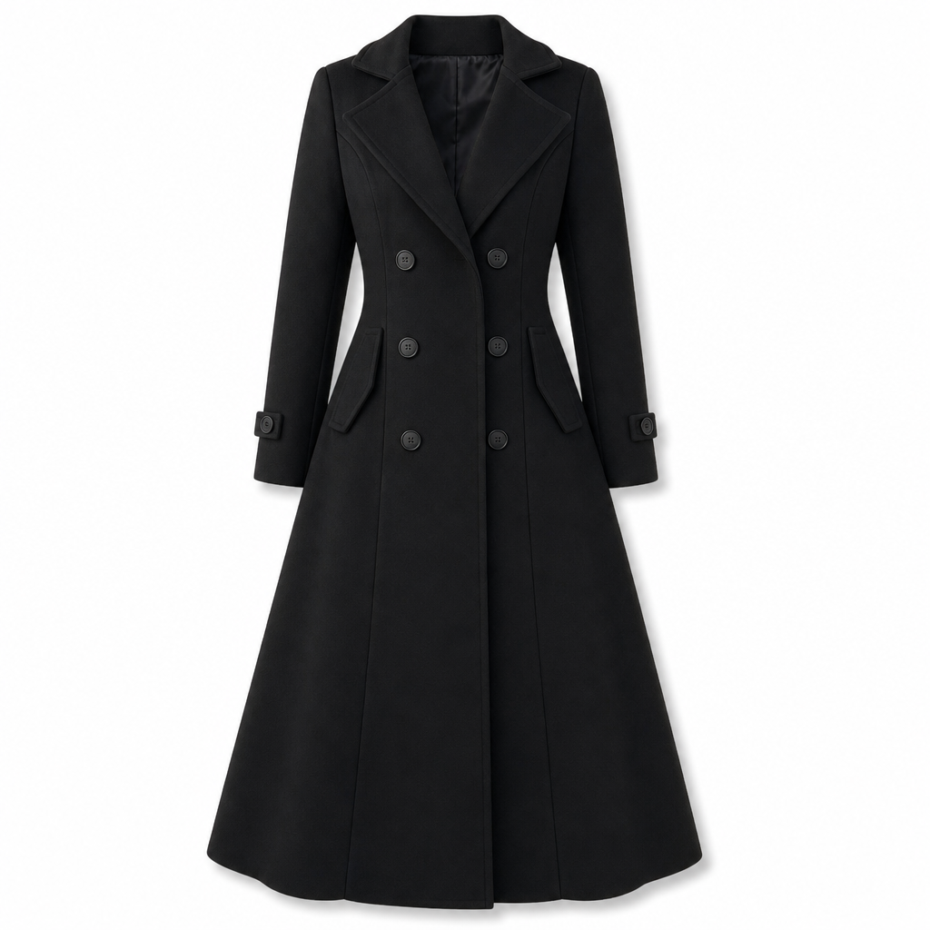 Women's Long Double Breasted Textured Coat Elegant Commuter Outerwear🔥𝙁𝙧𝙚𝙚 𝙎𝙝𝙞𝙥𝙥𝙞𝙣𝙜