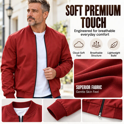Men's Inspirational Graphic Zip-Up Bomber Jacket