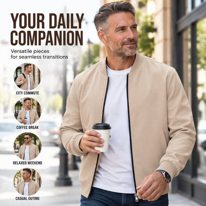 Men's Inspirational Graphic Zip-Up Bomber Jacket