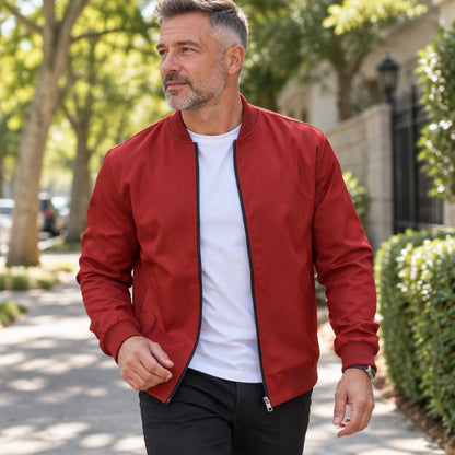 Men's Inspirational Graphic Zip-Up Bomber Jacket