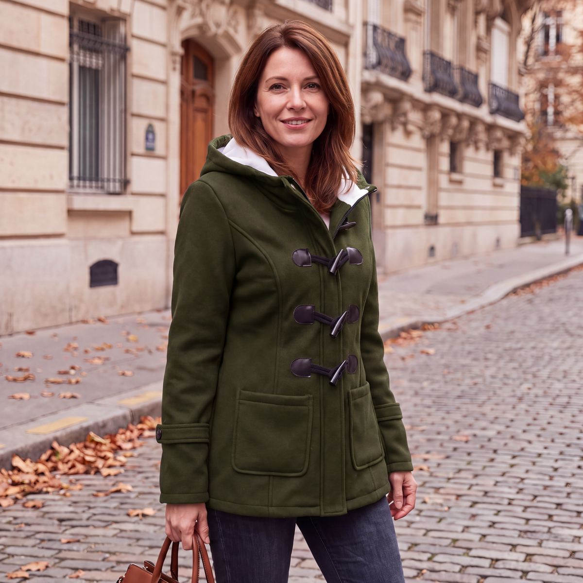 🧥 Cold-Ready Warmth, Timeless Button Detail | Women's Winter Warm Hooded Toggle Coat