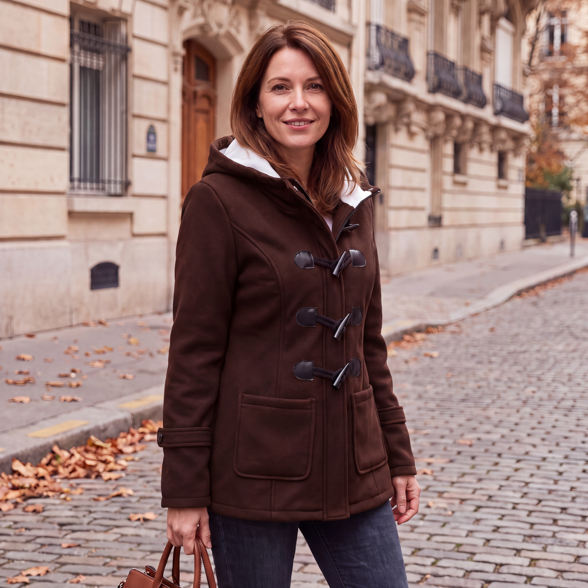 🧥 Cold-Ready Warmth, Timeless Button Detail | Women's Winter Warm Hooded Toggle Coat