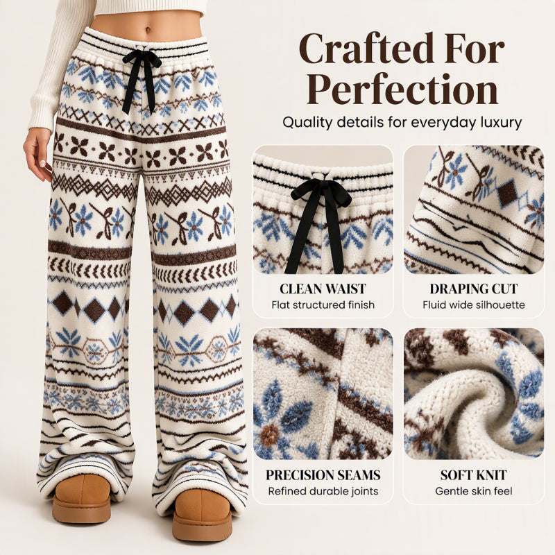 👖 Retro Charm, Toasty Cloud-Soft Comfort | Women's Vintage Warm Cozy Wide-Leg Pants