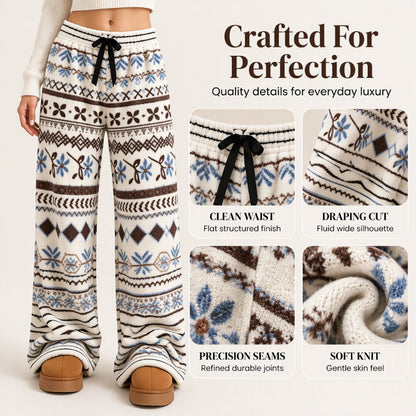 👖 Retro Charm, Toasty Cloud-Soft Comfort | Women's Vintage Warm Cozy Wide-Leg Pants