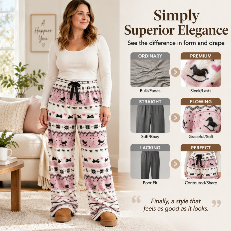 👖 Retro Charm, Toasty Cloud-Soft Comfort | Women's Vintage Warm Cozy Wide-Leg Pants