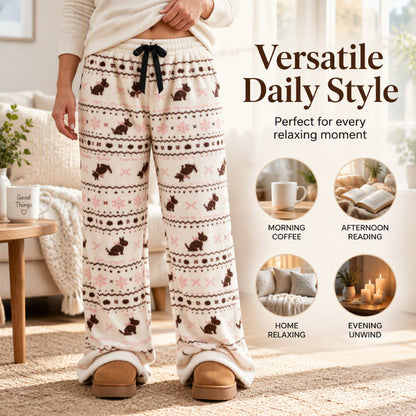 👖 Retro Charm, Toasty Cloud-Soft Comfort | Women's Vintage Warm Cozy Wide-Leg Pants