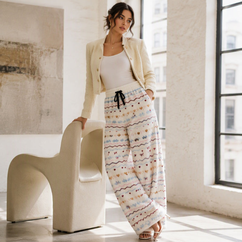 👖 Retro Charm, Toasty Cloud-Soft Comfort | Women's Vintage Warm Cozy Wide-Leg Pants