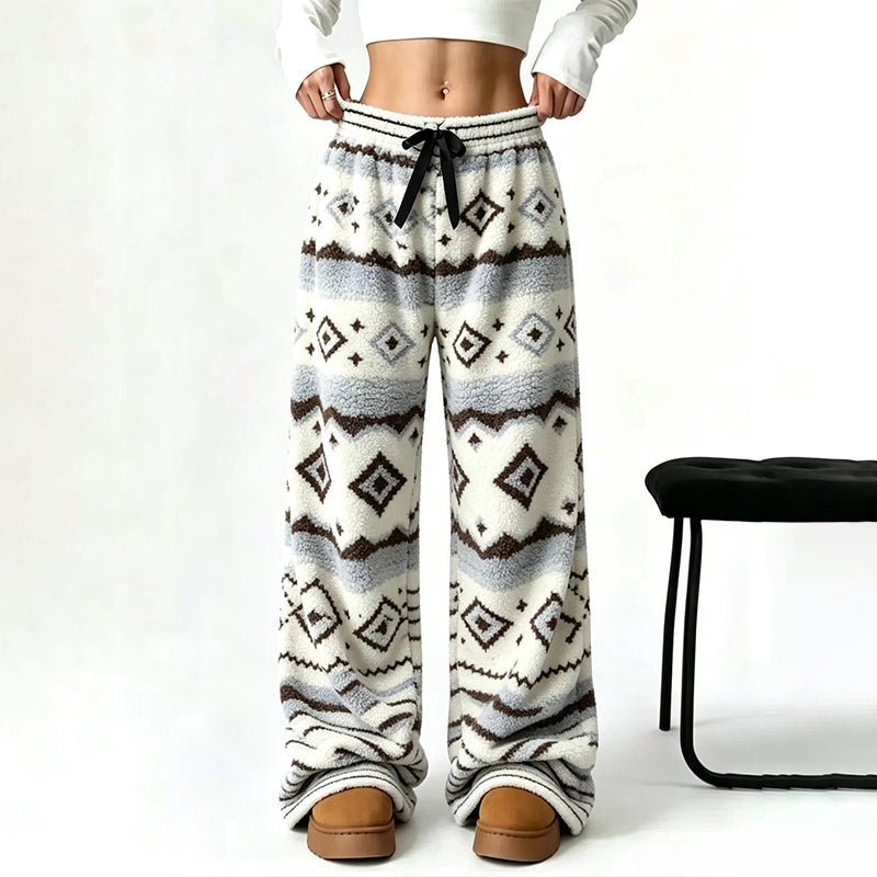 👖 Retro Charm, Toasty Cloud-Soft Comfort | Women's Vintage Warm Cozy Wide-Leg Pants