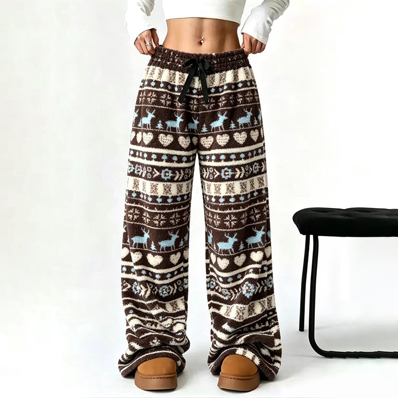 👖 Retro Charm, Toasty Cloud-Soft Comfort | Women's Vintage Warm Cozy Wide-Leg Pants
