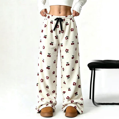 👖 Retro Charm, Toasty Cloud-Soft Comfort | Women's Vintage Warm Cozy Wide-Leg Pants