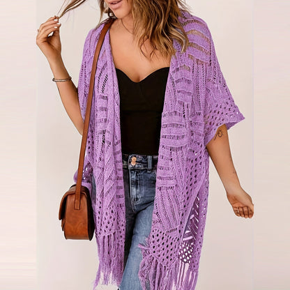 🌊SUMMER HOT SALE 50% OFF 💖Women's Open-Front Knit Cover-Up