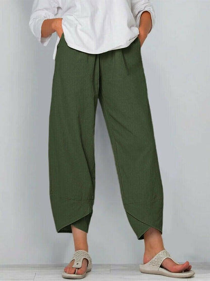 💥Limited Sale 70% OFF💥Vintage Asymmetrical Elastic Waist Pockets Pants