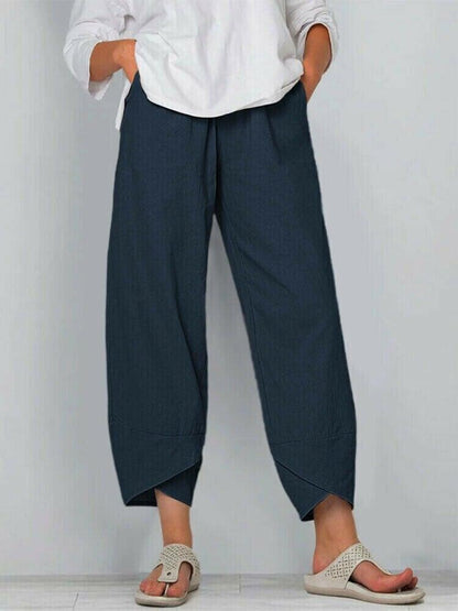 💥Limited Sale 70% OFF💥Vintage Asymmetrical Elastic Waist Pockets Pants