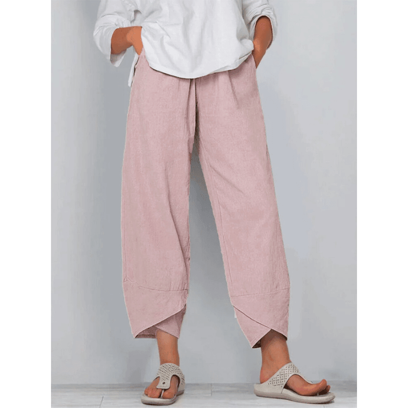 💥Limited Sale 70% OFF💥Vintage Asymmetrical Elastic Waist Pockets Pants