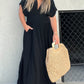 2024 SLIT V-NECK EFFORTLESS MAXI LONG DRESS