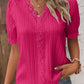 (🎁2024 New Year Hot Sale🎁)Limited Stock🔥V Neck Plain Lace Elegant Shirt（Buy 2 Free Shipping）