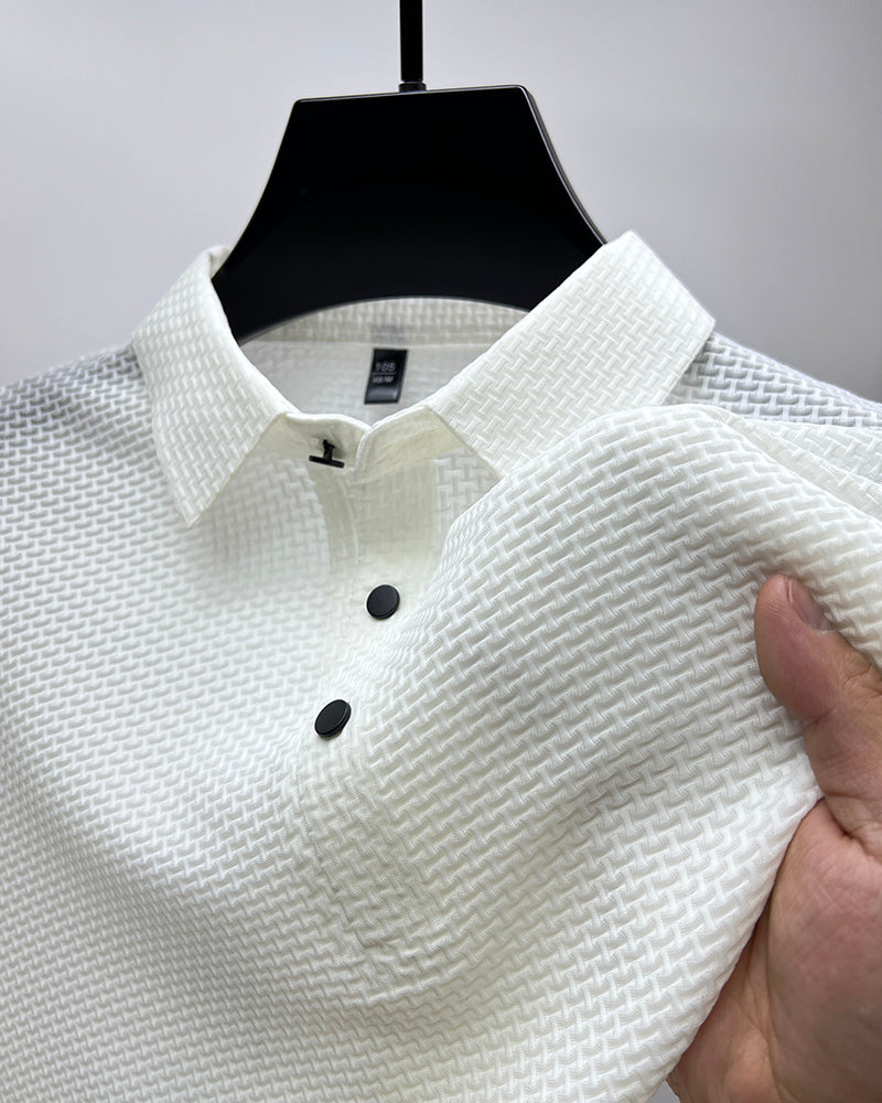 Men's ice silk breathable slim business short-sleeved【Buy 2 free shipping】