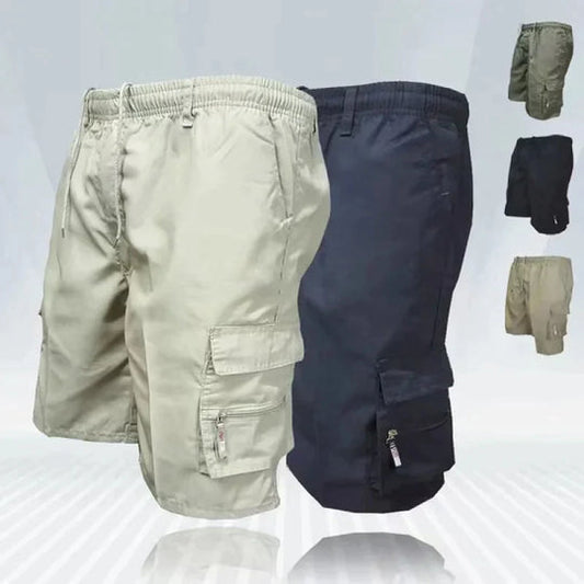 ?2023 Hot Sale?Men's Casual Elasticated Waist Cargo Shorts