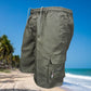 ?2023 Hot Sale?Men's Casual Elasticated Waist Cargo Shorts