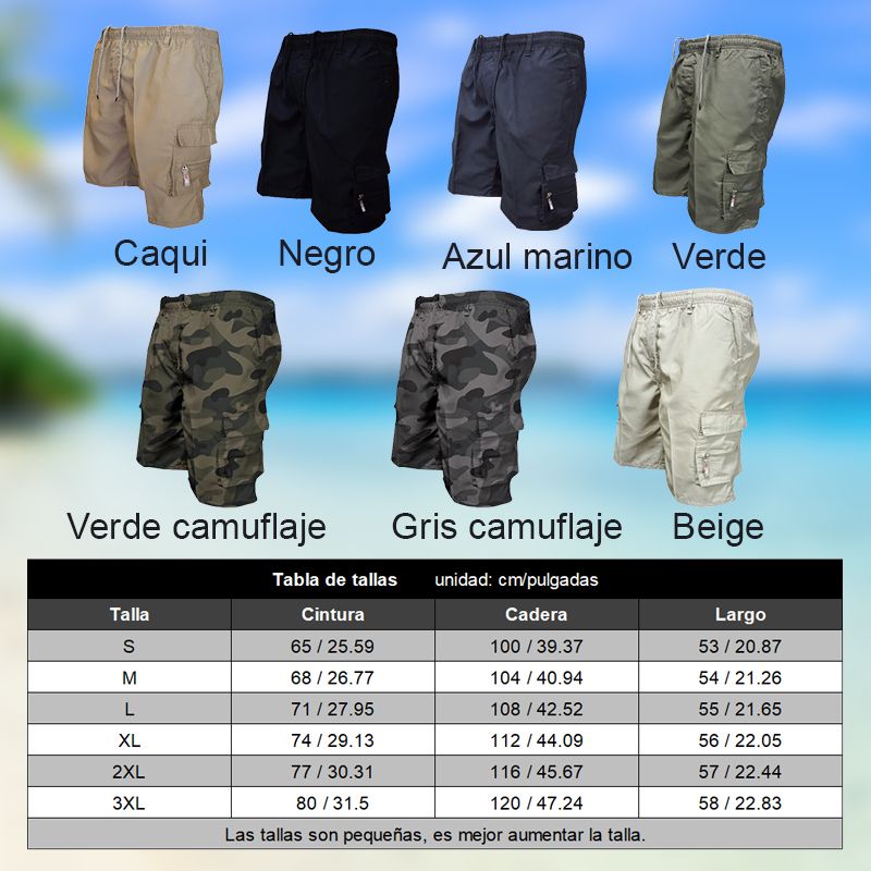 Hot Sale👖Men's Casual Elasticated Waist Cargo Shorts