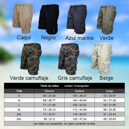 Hot Sale👖Men's Casual Elasticated Waist Cargo Shorts