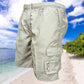 ?2023 Hot Sale?Men's Casual Elasticated Waist Cargo Shorts