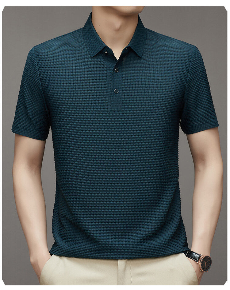 Men's ice silk breathable slim business short-sleeved【Buy 2 free shipping】