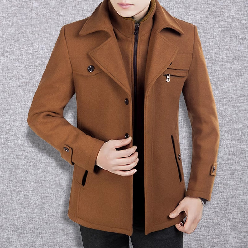 Men's Business Tweed Coat【FREE SHIPPING】