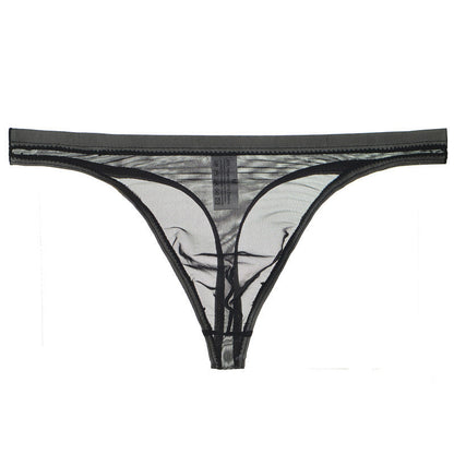 Men's Sexy Silk Mesh Bikini Thin Thong