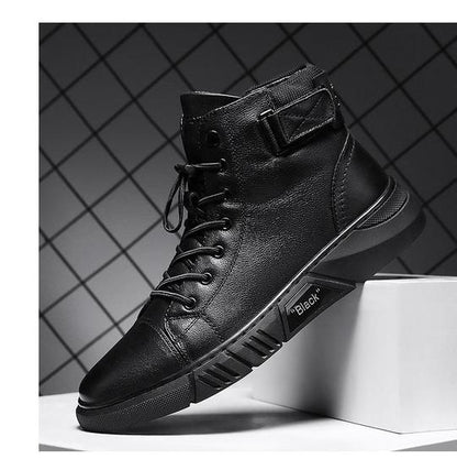 Men’s Genuine Leather Fleece-Lined Orthopaedic Chukka Boots