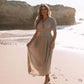 2024 SLIT V-NECK EFFORTLESS MAXI LONG DRESS