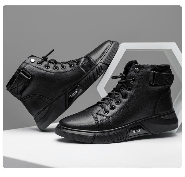 Men’s Genuine Leather Fleece-Lined Orthopaedic Chukka Boots