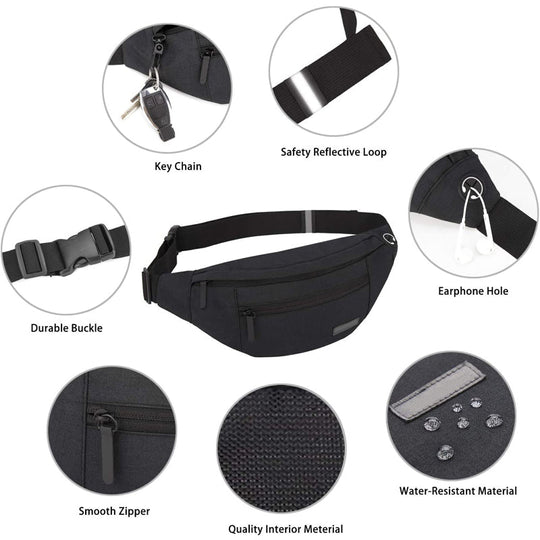 【49% OFF】Large Crossbody Fanny Pack Belt Bag