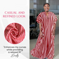 🔥Hot sale- 50% OFF 🔥 V-Neck Striped Maxi Dress