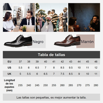 Men's high-end genuine leather exquisite carved leather shoes