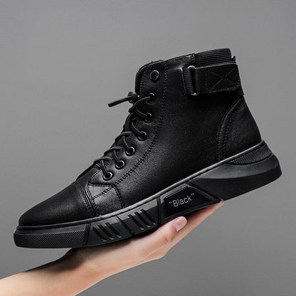Men’s Genuine Leather Fleece-Lined Orthopaedic Chukka Boots