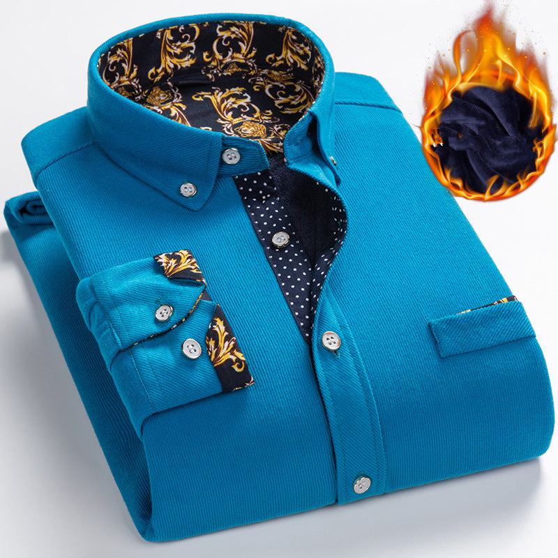 Hot Sale - 49% OFF💥Men's High Quality Corduroy Warm Winter Shirt With Soft Warm Lining