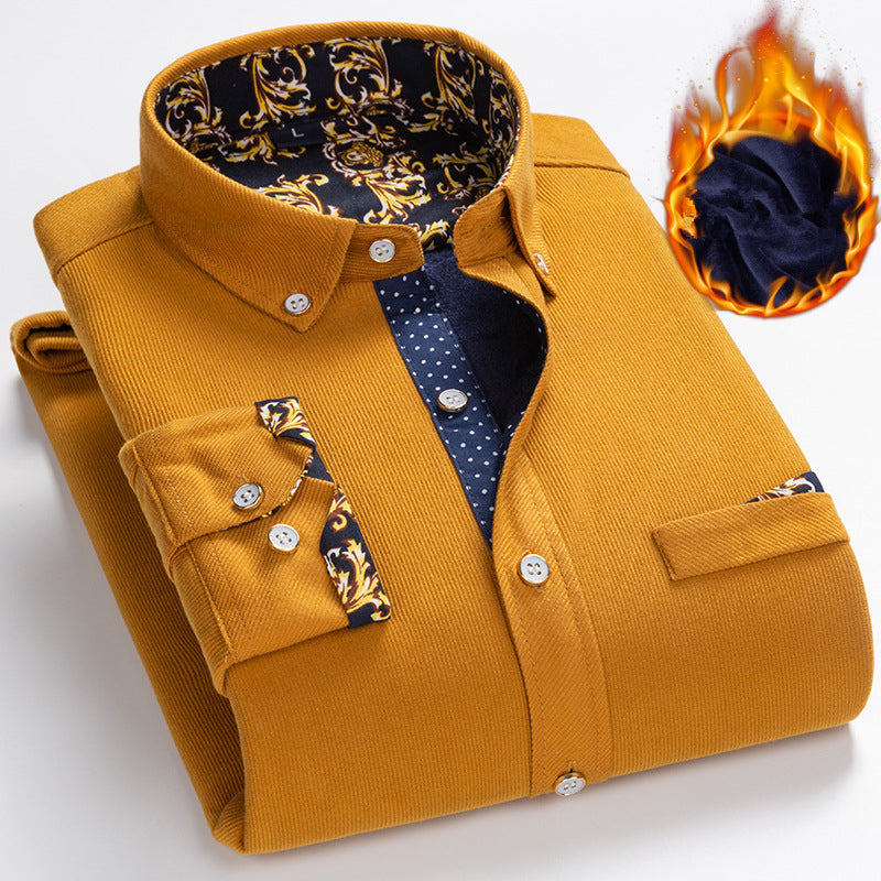Hot Sale - 49% OFF💥Men's High Quality Corduroy Warm Winter Shirt With Soft Warm Lining