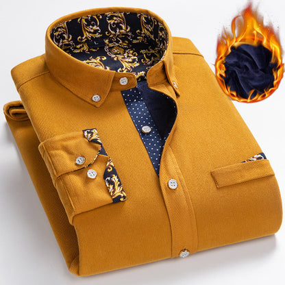 Hot Sale - 49% OFF💥Men's High Quality Corduroy Warm Winter Shirt With Soft Warm Lining