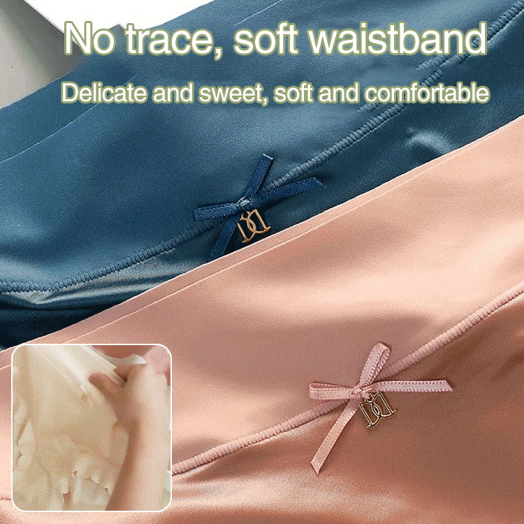 🌸Satin ice Silk Seamless Tummy Control Panties (2-Pack)🌸