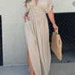 2024 SLIT V-NECK EFFORTLESS MAXI LONG DRESS
