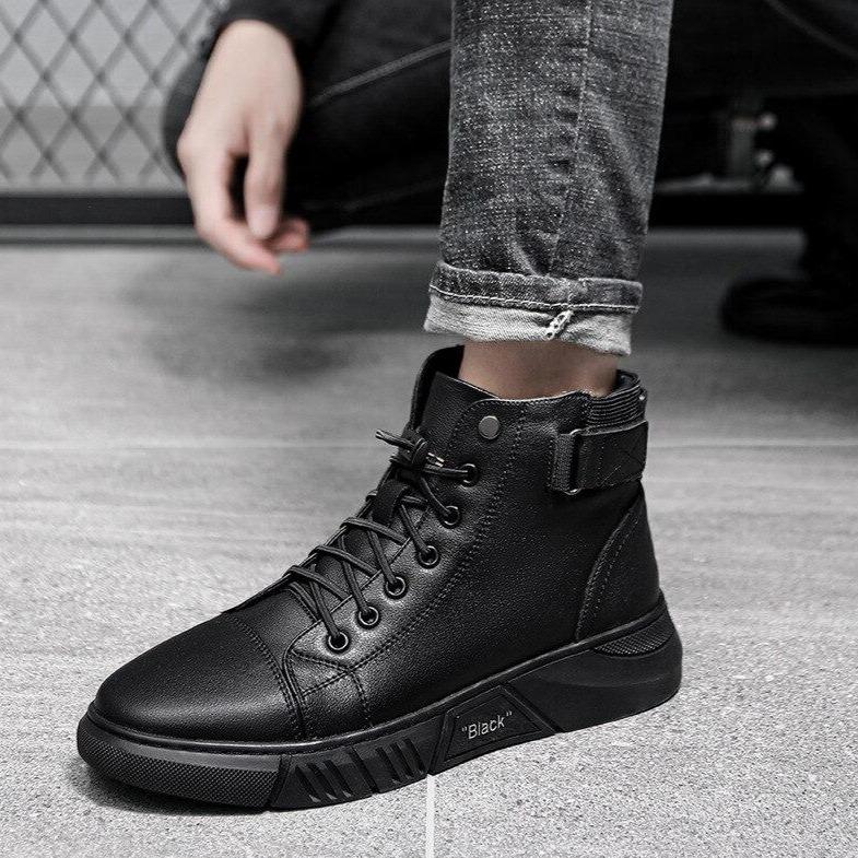 Men’s Genuine Leather Fleece-Lined Orthopaedic Chukka Boots