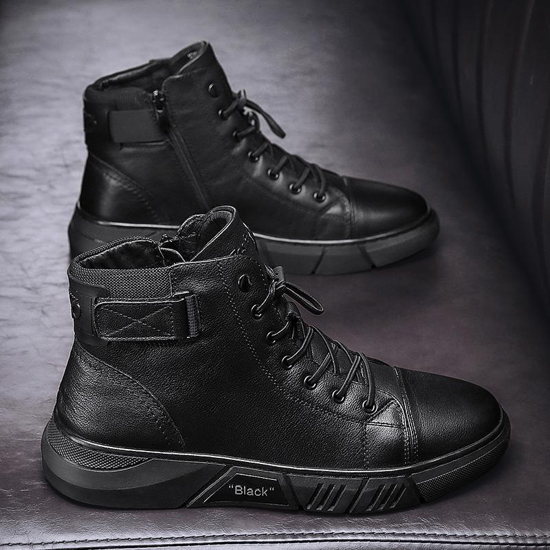 Men’s Genuine Leather Fleece-Lined Orthopaedic Chukka Boots