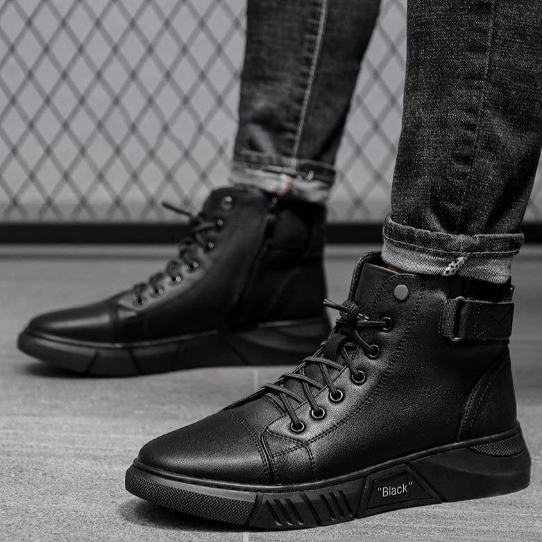 Men’s Genuine Leather Fleece-Lined Orthopaedic Chukka Boots