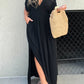 2024 SLIT V-NECK EFFORTLESS MAXI LONG DRESS