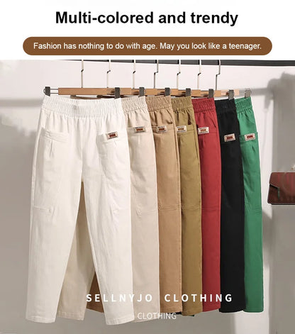 💝Women's Elastic Waist Cotton Pants【BUY 2 GET FREE SHIPPING】