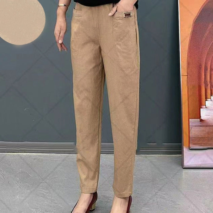 💝Women's Elastic Waist Cotton Pants【BUY 2 GET FREE SHIPPING】