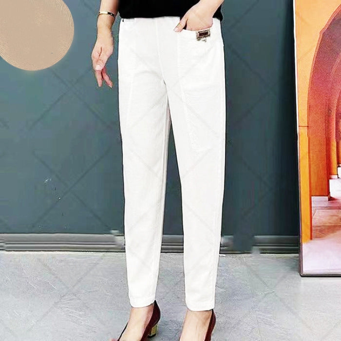 💝Women's Elastic Waist Cotton Pants【BUY 2 GET FREE SHIPPING】